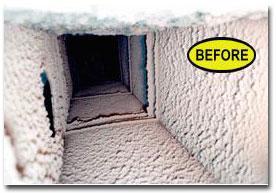 Before D's Air & Heating Air Duct Cleaning